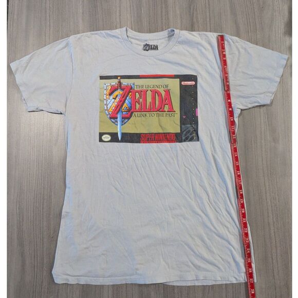 Legend of Zelda Other - Official Legend of Zelda White Graphic T-Shirt Short Sleeve Logo Print Size L